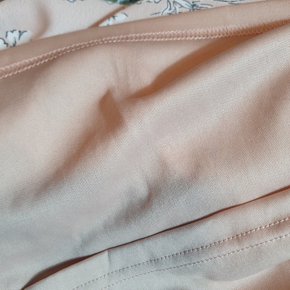 Floral wrap dress boho peach white Sze 12 maxi strappy Hi-Lo belted frill summer - Picture 8 of 8